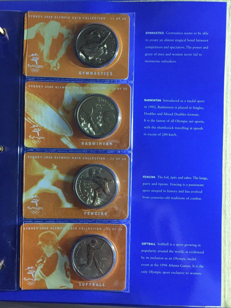 Australia 2000 Royal Australian Mint $5 Sydney Olympic Games Set of 28