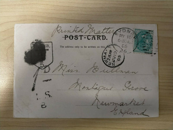 Australia1905 Vintage Postcard The Great Zig-Zag Railway NSW Tax Due Newmarket