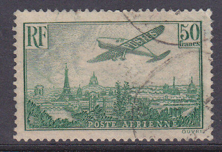 France SG 540 Air  50f green Used