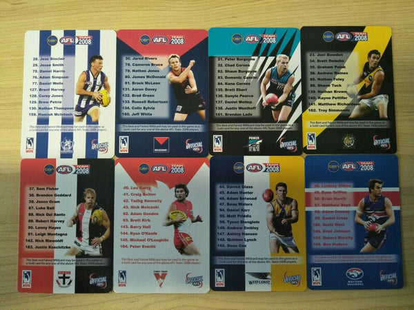 2008 Teamcoach Gold Best and Fairest Wildcard Complete Set of 16 Cards