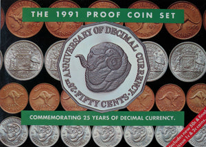 Australia 1991 Royal Australian Mint 25 Years of Decimal Currency Proof Coin Set