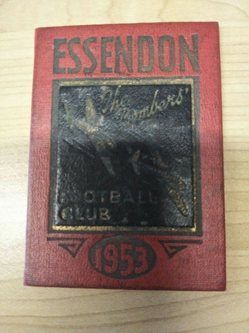 VFL 1953 Essendon Football Club Membership Season Ticket No. 4550