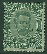 Italy SG 40 45c green Mint no gum