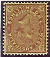 WA Western Australia Australian States SG 124 2/- bright red/yellow Inverted watermark MLH