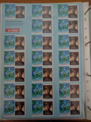 Australia Post 50c Personalised Stamp Sheet - Raymond Paull