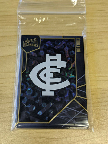 2020 AFL Select DOMINANCE HOLOGRAPHIC PARALLEL TEAM SET Carlton Blues