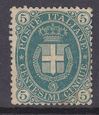 Italy SG 38 5c green Mint