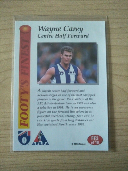 1995 Select Footy's Finest Wayne Carey North Melbourne Kangaroos