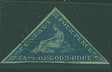 Cape of Good Hope South Africa SG 4 Four Pence Triangle deep blue Fine Used