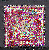 Wurttemberg, German States, Germany, Michel 19  9k red Used