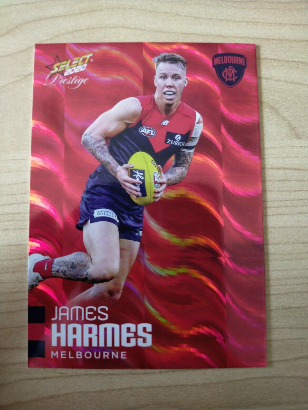2020 Select Prestige Red Parallel James Harmes Melbourne No. 077/170