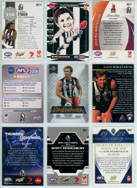AFL Football Cards - Collingwood x 9