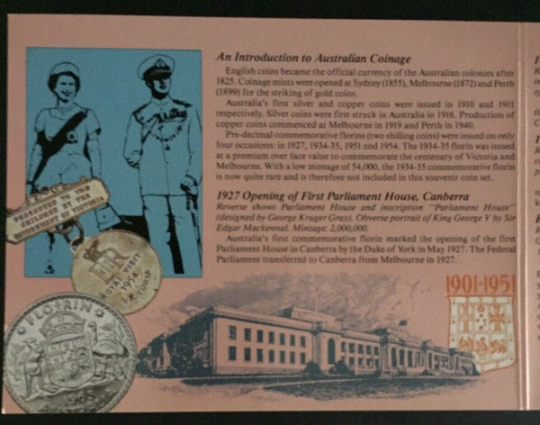 Australia 1927-1963 Set of Commemorative & Regular Pre Decimal Florins 2/-