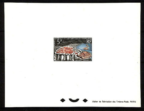 French Antarctic Territory TAAF SG 35 5f Crozet Archipelago Penguin Deluxe Proof