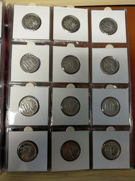 Australian 1966-1998 Proof 5c And 10c Collection In Album