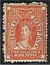 Queensland Australian States SG F29 2s 6d Chalon postal fiscal red MLH