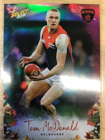 AFL 2018 Select Christmas Holofoil Card X126 - Melbourne Demons, Tom McDonald