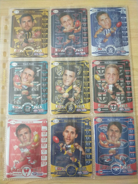 2014 Teamcoach Footy Pals Complete Set Of 18 Cards