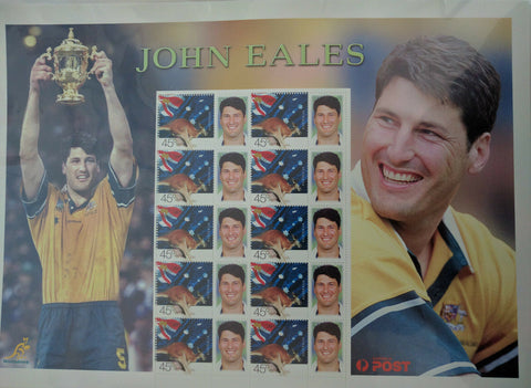 Australia 45c Rugby SES Souvenir Sheet John Eales Wallabies