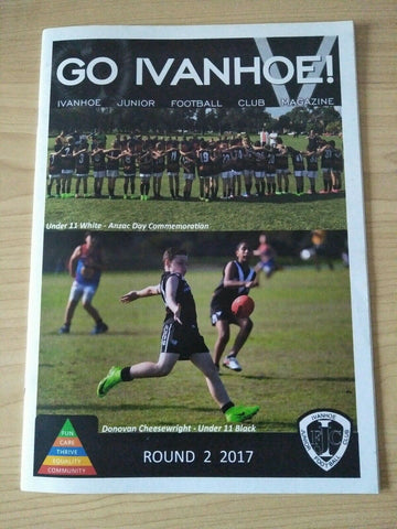 2017 Round 2 Ivanhoe Junior Football Club Magazine