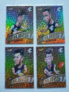 2020 Select Footy Stars Leopard Star Bursts Carlton Team Set