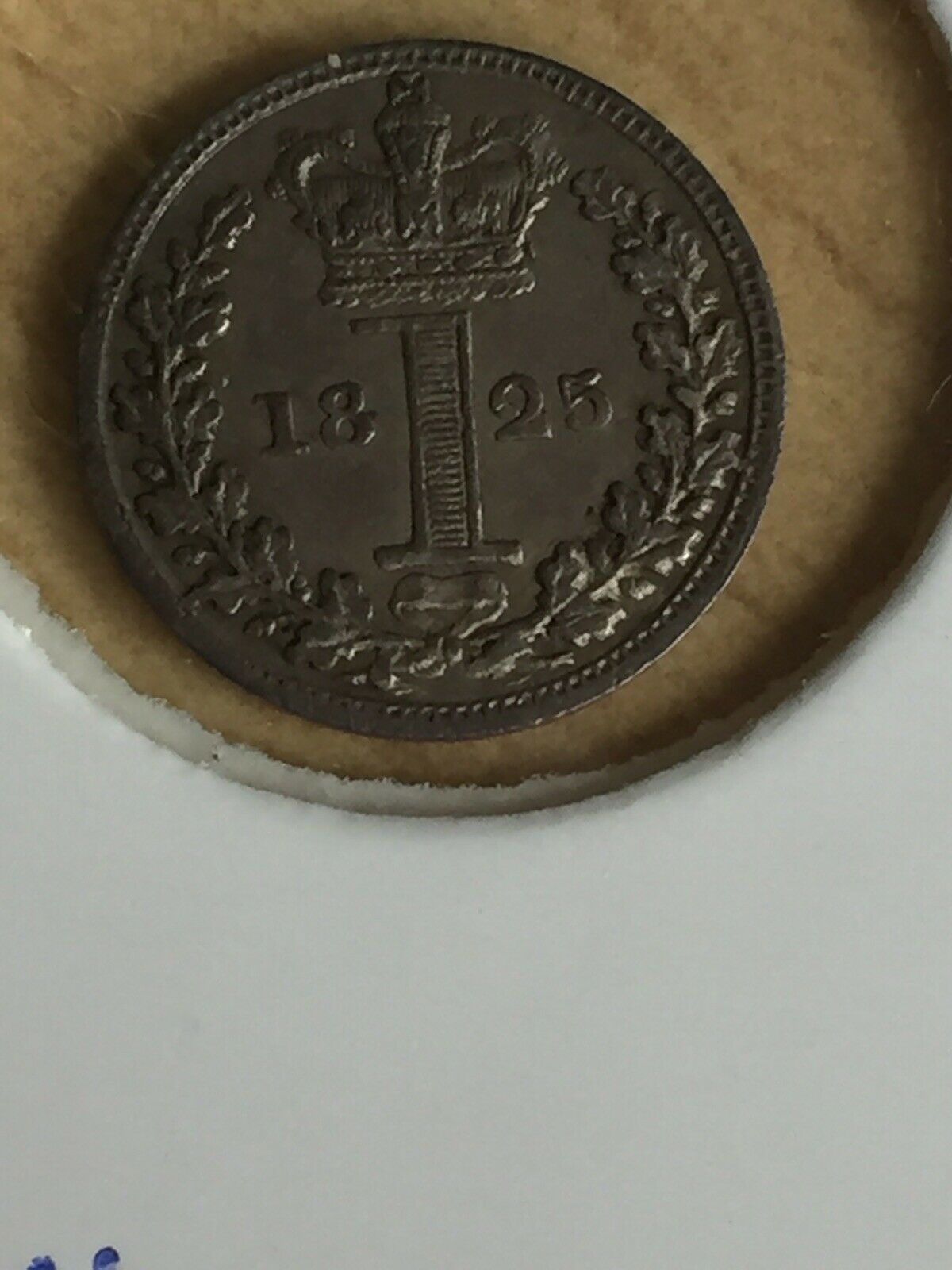 UK Great Britain George 1V, 1825 Maundy Penny, Twopence and Fourpence Unc