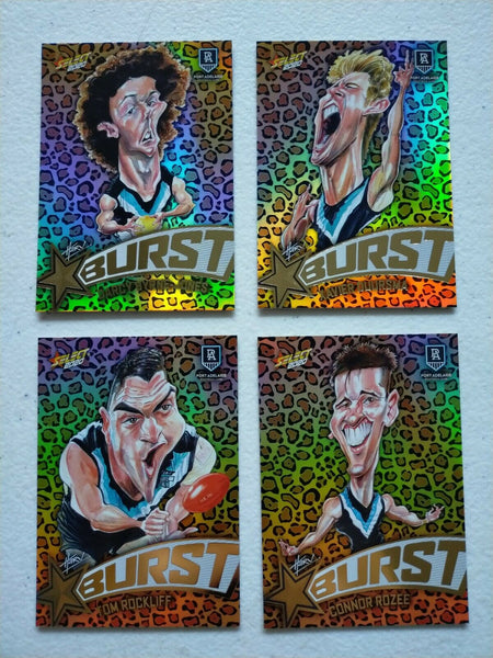 2020 Select Footy Stars Leopard Star Bursts Port Adelaide Team Set