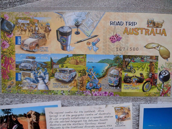 2012 Road Trip Australia Special Minisheet Limited Edition Folder 167/500