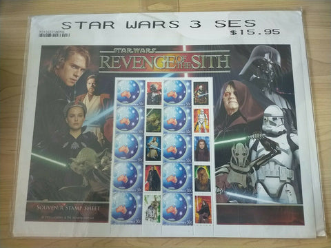 2005 Australia Star Wars Revenge Of The Sith Stamp Sheet Unopened