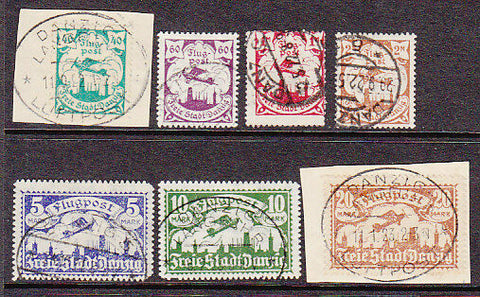 Danzig, Germany, Poland, Michel 112-18  Air set Used