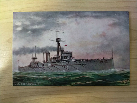 British Tuck's Vintage HMS Dreadnought 'Our Ironclads' Series IV Ship Postcard