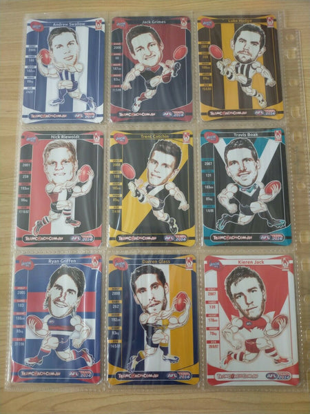 2014 Teamcoach Footy Pals Complete Set Of 18 Cards