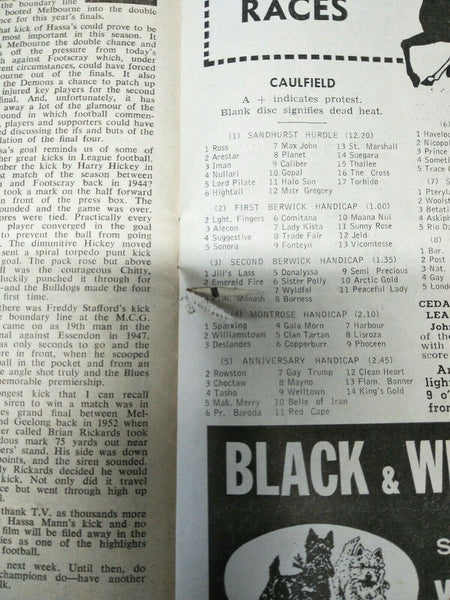 VFL 1964 August 22 Football Record North Melbourne v Collingwood