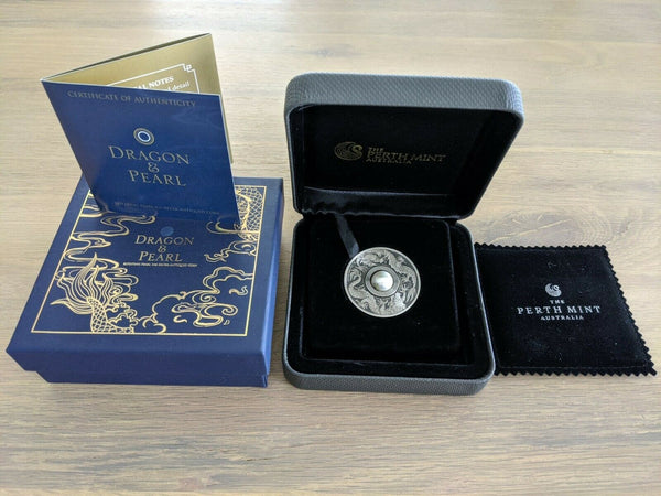 Australia 2017 Perth Mint Dragon And Pearl Proof Silver Coin