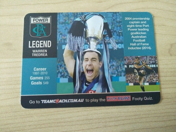 2018 AFL Teamcoach Footy Flipz Card Port Adelaide Robbie Gray/Warren Tredrea