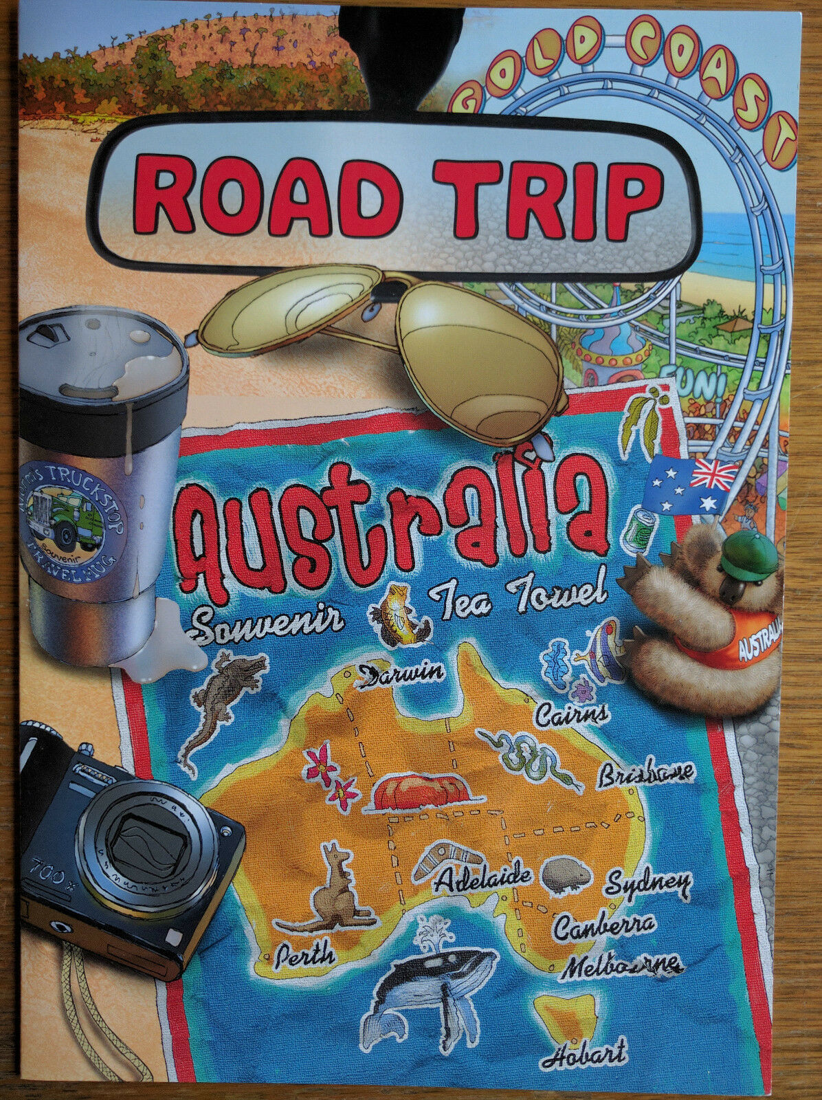 Australia RoadTrip cars map Whales reptiles animals flags scarce Stamp Pack