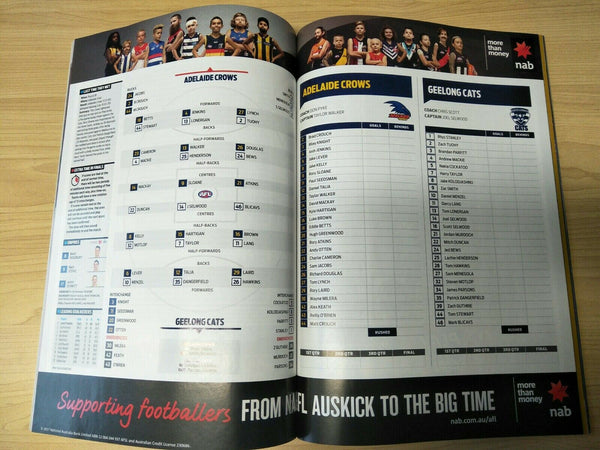 2017 AFL Football Record 1st Preliminary Final Adelaide v Geelong