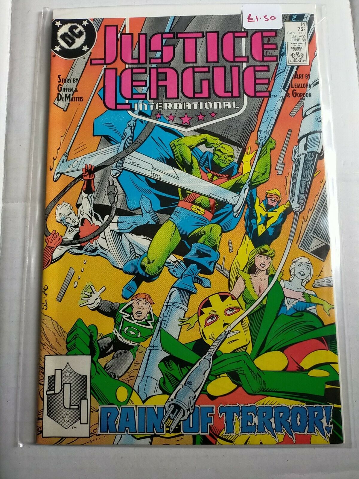 DC 1988 June #14 Justice League International Comic