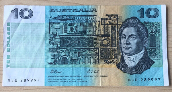 Australia R313 $10 Fraser/Cole Banknote Circulated