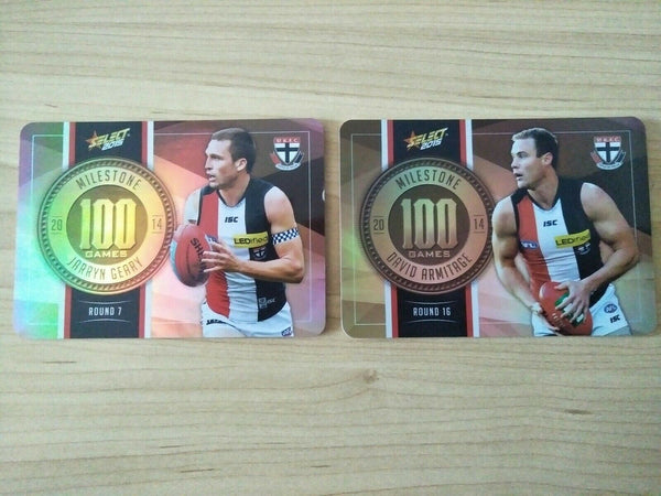 2015 Select Milestones St Kilda Saints Team Set MG76-77