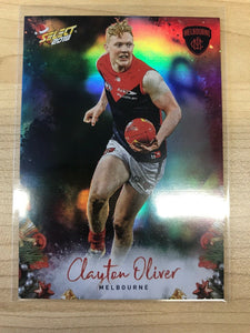 AFL 2018 Select Christmas Holofoil Card X127 - Melbourne Demons, Clayton Oliver