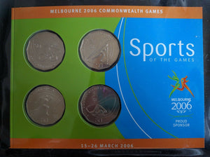 Australia Sports of the Games Prestige Stamp Booklet  PB84 plus 4 special coins