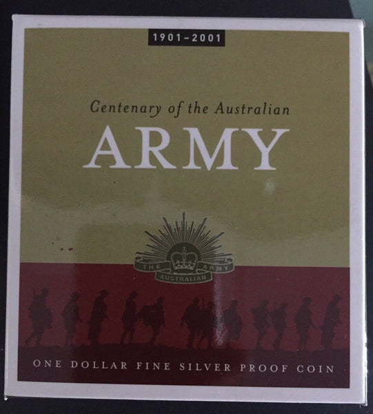 2001 Centenary of The Australian Army $1 Silver Proof Coin