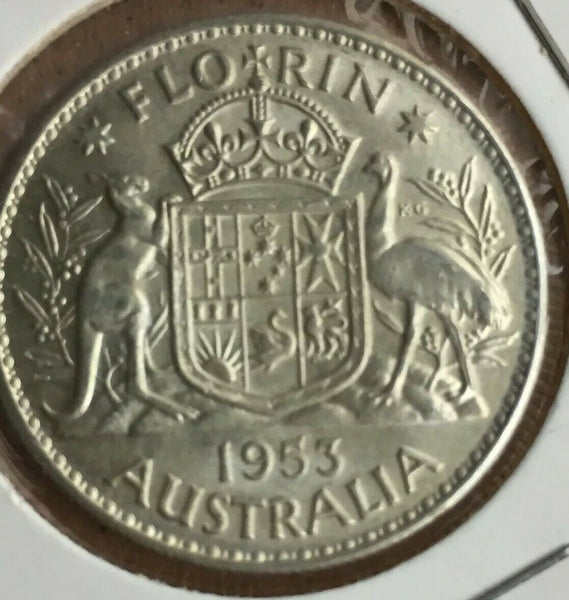 Australia 1953 Florin Uncirculated
