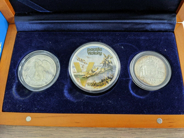 Australia USA 2005 End of World War II Victory in the Pacific Silver Coin Set