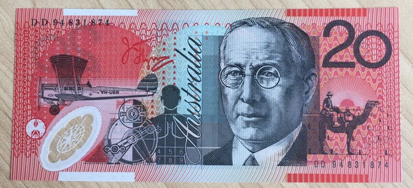 Australia 1994 $20 Fraser Evans First Polymer Issue R416  Uncirculated