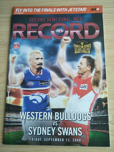 2008 Second Semi Final Football Record Western Bulldogs v Sydney