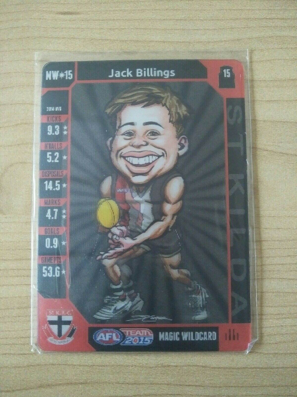 2015 Teamcoach Magic Wildcard Jack Billings St Kilda MW-15