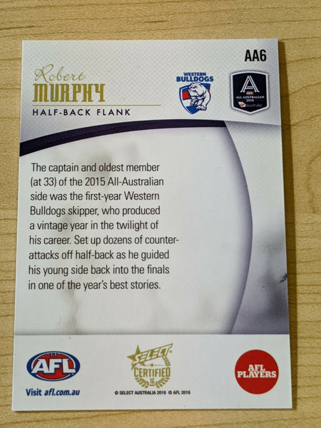 2016 Select Certified All Australian Robert Murphy Hand Signed Card Bulldogs
