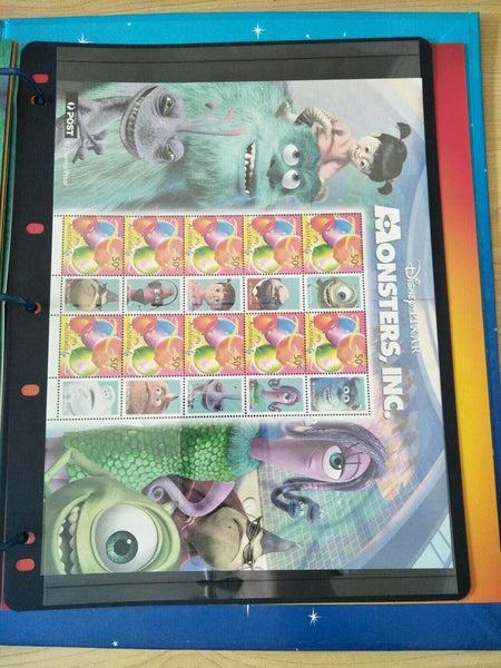 Disney Pixar Souvenir Stamp Album With Stamps 50c